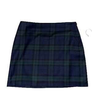 Lauren Ralph Lauren Plaid Mini Skirt in Navy and Green